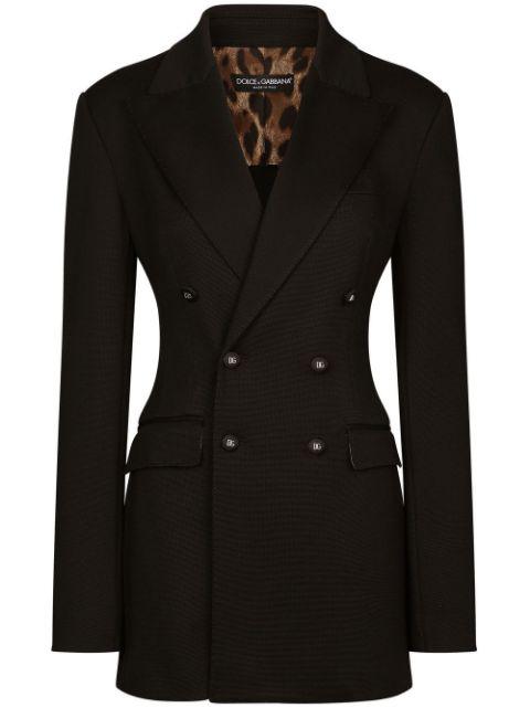 Milano-rib double-breasted blazer by DOLCE&GABBANA