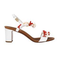 Nappa leather sandals with coral by DOLCE&GABBANA