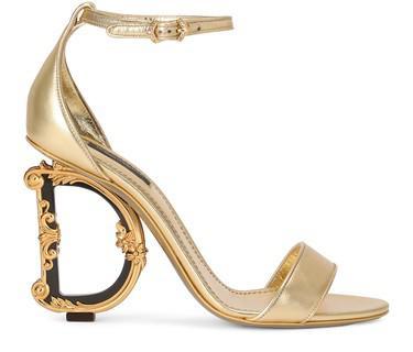 Nappa mordore sandals with baroque DG detail by DOLCE&GABBANA