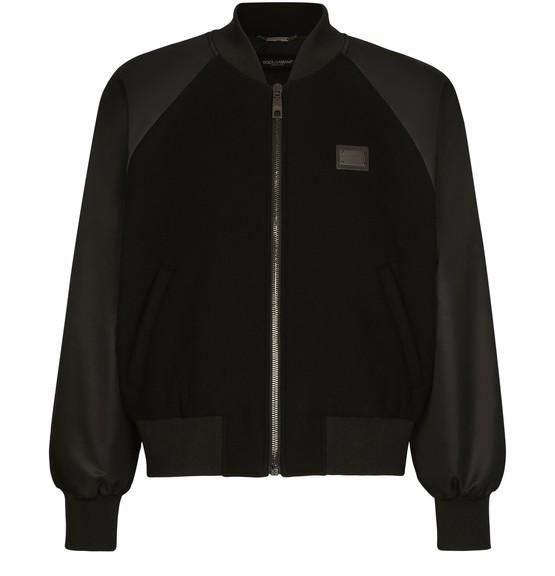 Nylon and wool jacket with branded tag by DOLCE&GABBANA
