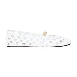 Openwork calfskin ballet flats by DOLCE&GABBANA