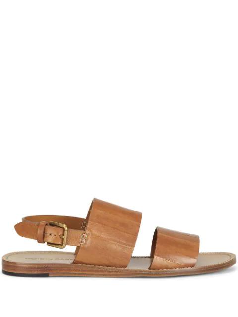 Pantheon leather sandals by DOLCE&GABBANA