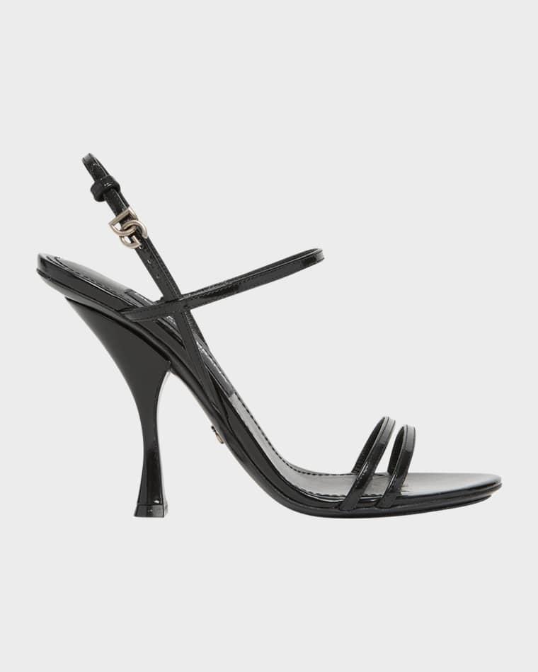 Patent Leather Double-Strap Sandals by DOLCE&GABBANA
