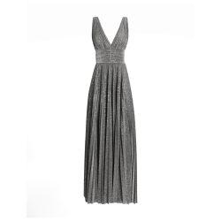 Pleated micro sequin long dress by DOLCE&GABBANA