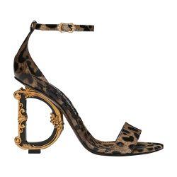 Polished calfskin Baroque sandals by DOLCE&GABBANA