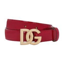 Polished calfskin belt with DG logo by DOLCE&GABBANA