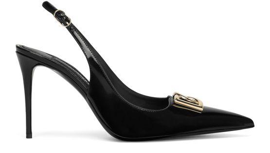 Polished calfskin slingbacks by DOLCE&GABBANA