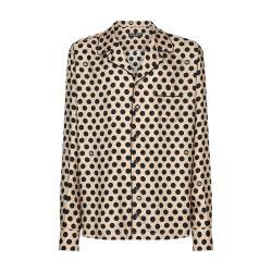 Polka-dot DG logo silk shirt by DOLCE&GABBANA