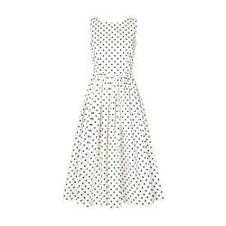 Polka-dot calf-length circle dress by DOLCE&GABBANA