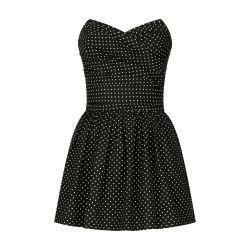 Polka-dot cotton bustier minidress by DOLCE&GABBANA