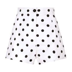 Polka-dot high-waisted cotton shorts by DOLCE&GABBANA