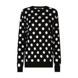 Polka-dot inlay wool silk sweater by DOLCE&GABBANA