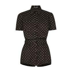 Polka-dot print cotton playsuit by DOLCE&GABBANA
