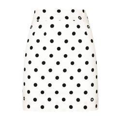 Polka-dot print short charmeuse skirt by DOLCE&GABBANA