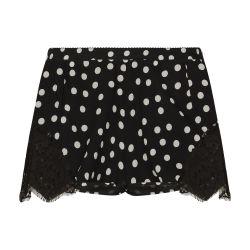 Polka-dot silk lace lingerie shorts by DOLCE&GABBANA