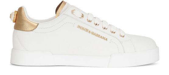 Portofino calfskin nappa sneakers with lettering by DOLCE&GABBANA