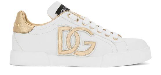 Portofino calfskin sneakers with DG logo by DOLCE&GABBANA