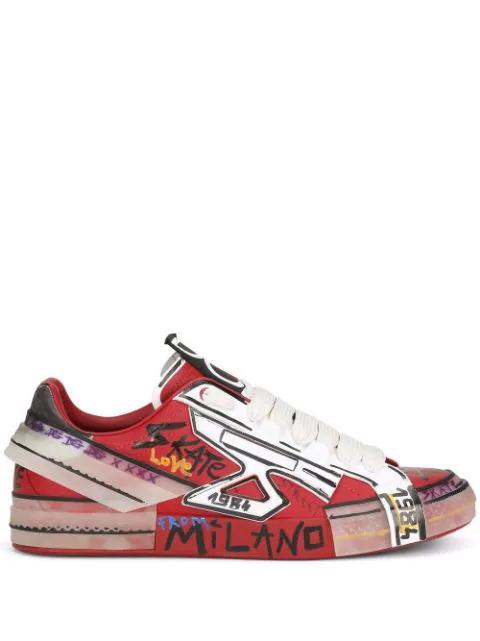 Portofino hand-painted sneakers by DOLCE&GABBANA