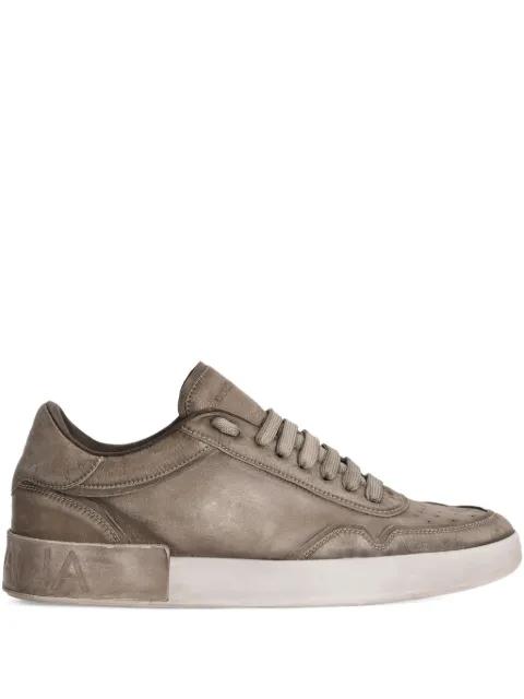 Portofino leather lace-up trainers by DOLCE&GABBANA