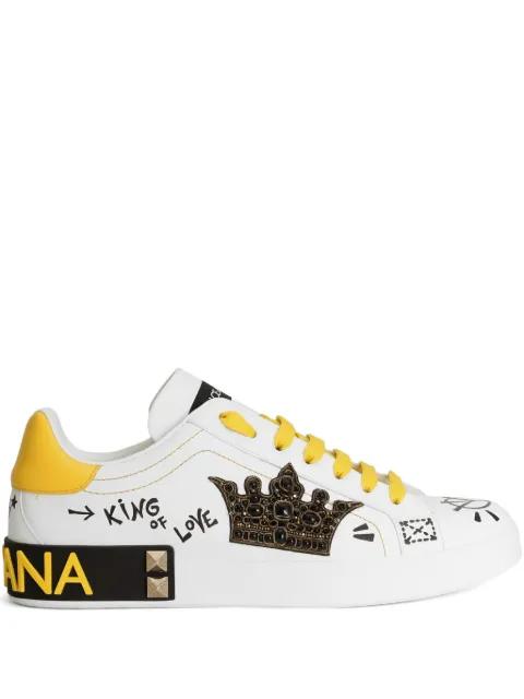 Portofino leather sneakers by DOLCE&GABBANA