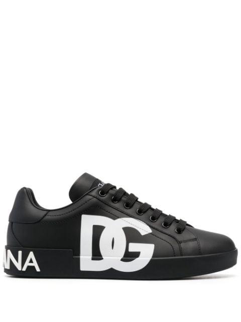 Portofino logo-print sneakers by DOLCE&GABBANA