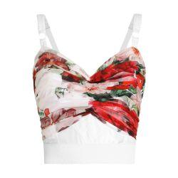 Printed marquisette and chiffon top by DOLCE&GABBANA