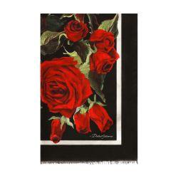 Printed rose modal and silk scarf by DOLCE&GABBANA