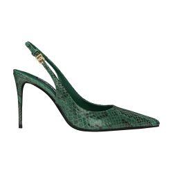 Python skin slingbacks by DOLCE&GABBANA