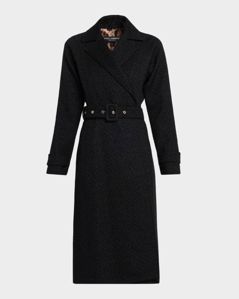 Rachel Bottoné Tweed Trench Coat by DOLCE&GABBANA