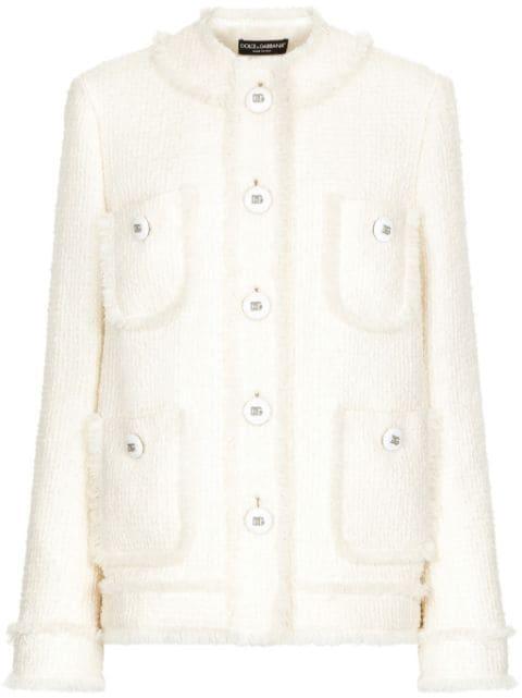 Rachel round-neck tweed jacket by DOLCE&GABBANA