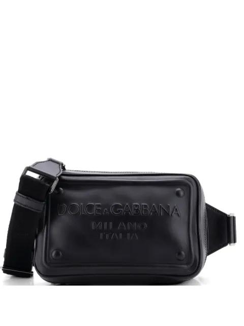 Raised Logo Embossed Leather crossbody bag by DOLCE&GABBANA 