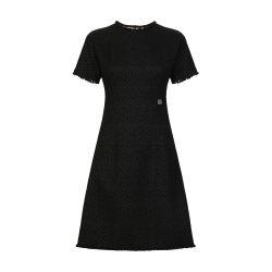Raschel tweed midi dress DG logo by DOLCE&GABBANA