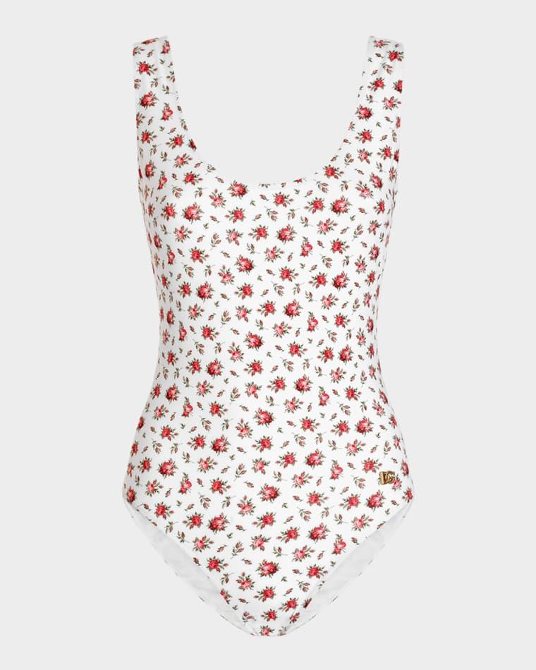 Rose Scoop-Back One-Piece Swimsuit by DOLCE&GABBANA