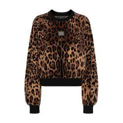 Round-neck chenille leopard sweatshirt by DOLCE&GABBANA