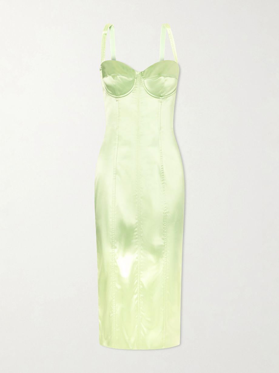 Satin bustier midi dress by DOLCE&GABBANA