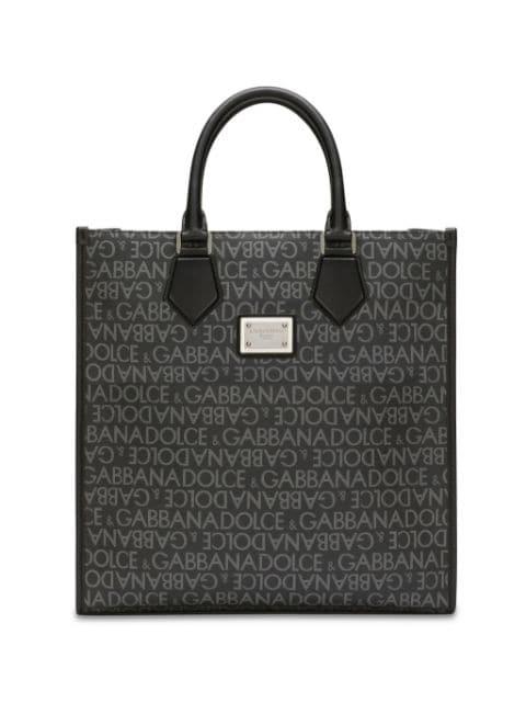 Shopping logo-print tote bag by DOLCE&GABBANA