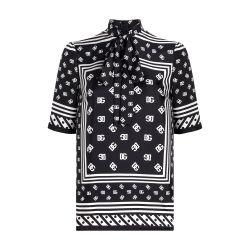 Short-sleeved silk blouse by DOLCE&GABBANA