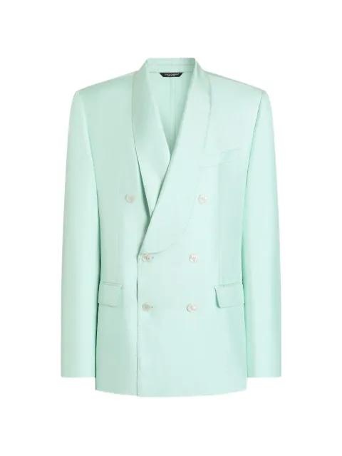 Sicilia Light double-breasted jacket in silk twill by DOLCE&GABBANA