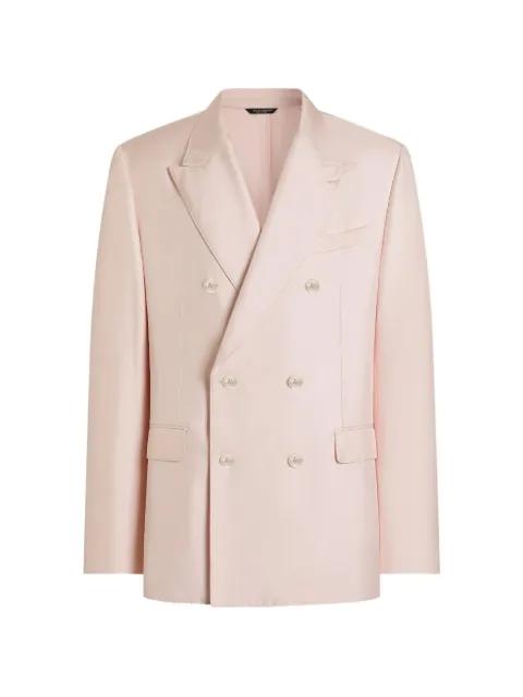 Sicilia Light double-breasted silk twill jacket by DOLCE&GABBANA
