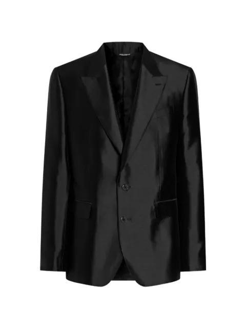 Sicilia Light single-breasted mikado silk jacket by DOLCE&GABBANA