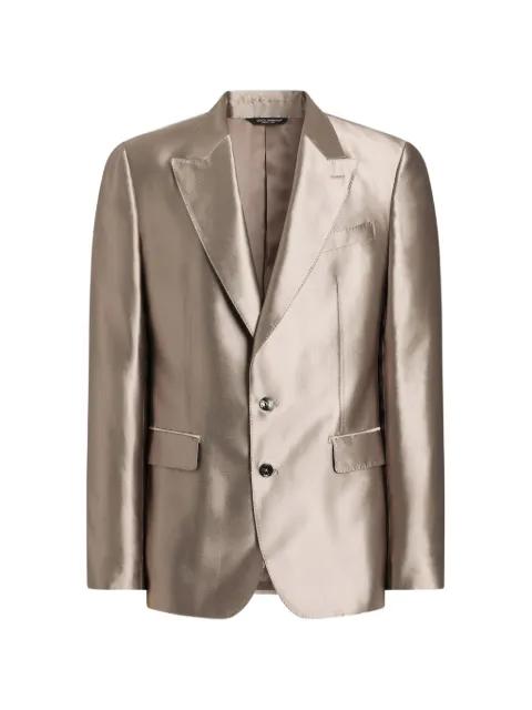 Sicilia Light single-breasted silk shantung jacket by DOLCE&GABBANA
