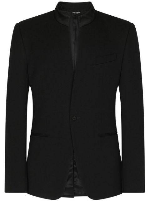 Sicilia-fit collarless blazer by DOLCE&GABBANA