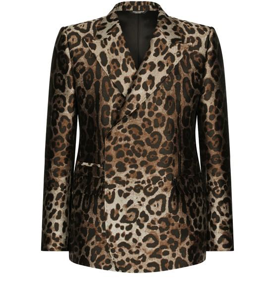 Sicilia-fit double-breasted jacquard suit by DOLCE&GABBANA
