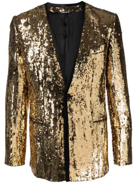 Sicilia-fit embellished single-breasted blazer by DOLCE&GABBANA