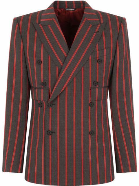 Sicilia-fit pinstriped double-breasted suit by DOLCE&GABBANA