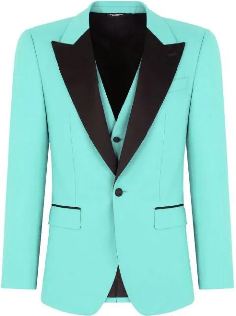 Sicilia-fit three-piece tuxedo suit by DOLCE&GABBANA