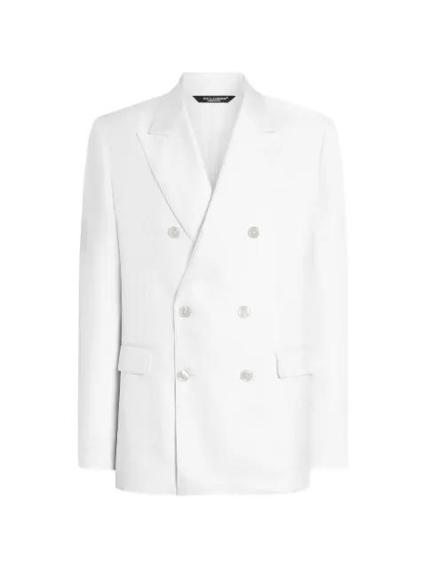 Sicilia light double-breasted silk twill jacket by DOLCE&GABBANA