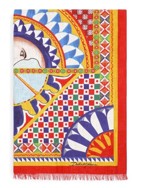 Sicilian carretto-print beach towel by DOLCE&GABBANA
