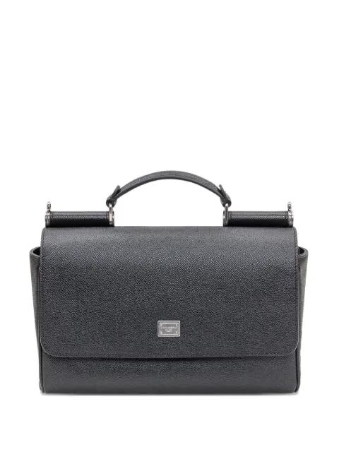 Sicily leather shoulder bag by DOLCE&GABBANA