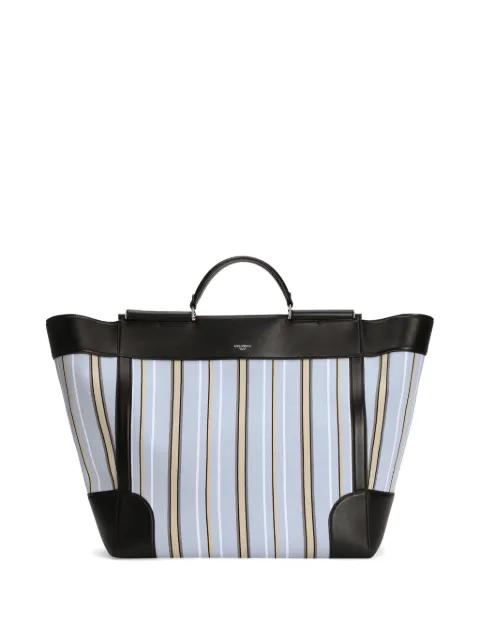 Sicily striped jacquard handbag by DOLCE&GABBANA
